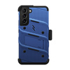 ZIZO BOLT Series - Pancerne etui Samsung Galaxy S22+ ze szkłem 9H na ekran + uchwyt z podstawką (niebieski) (BOLT-SAMGS22PL-BLBK)