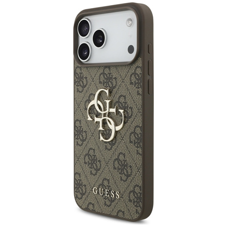 Guess 4G Big Logo - Etui iPhone 17 Pro Max (brązowy) (GUHCP17X4GMGBR)