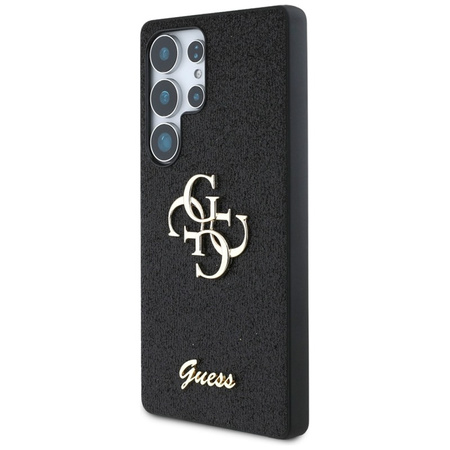 Guess Fixed Glitter Big 4G Metal Logo - Etui do Samsung Galaxy S25 Ultra (czarny) (GUHCS25LHG4SGK)