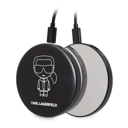 Karl Lagerfeld Bundle Ikonik – Zestaw etui do Apple Airpods 1 / 2 + Power Bank z lusterkiem (KLBPPBOA2K)