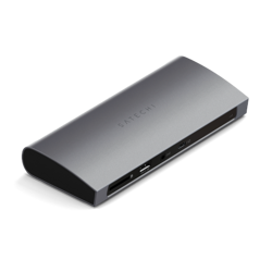 Satechi Thunderbolt 4 Dock - stacja dokująca (1x Thunderbolt 4 host port 96W, 3x Thunderbolt 4 15W, Gigabit ethernet, 3x USB-A 10Gbps, USB-A do ładowania, czytnik kart UHS-II SD, 3,5mm jack) - gwiezdna szarość (ST-UCT4DM-EU)