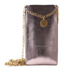 PURO GLAM Chain - Etui uniwersalne do smartfonów z 2 kieszeniami na karty w/gold chain XL (brązowy) (PGPCCHAIN3XL)