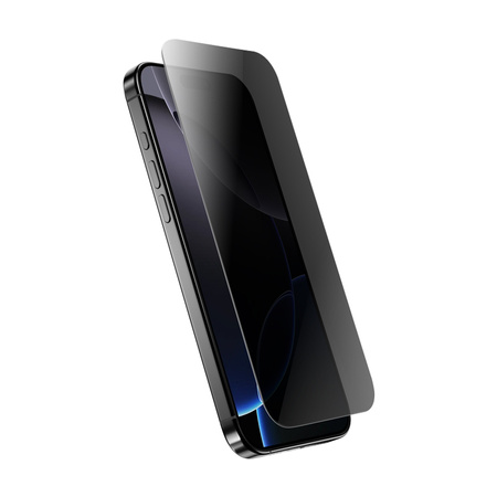 Crong Privacy 3D Armour Glass - Hartowane szkło prywatyzujące iPhone 16 Pro (CRGP3DAGIP1663P)
