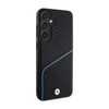 BMW Signature Leather Textured & Line MagSafe - Etui Samsung Galaxy S24 (czarny) (BMHMS24S23RDCLK)