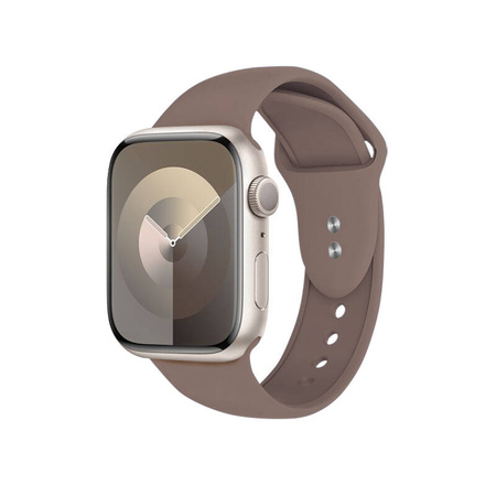Crong Liquid - Pasek do Apple Watch 44/45/46/49 mm (brązowy) (CRG-44LQB-BRW)