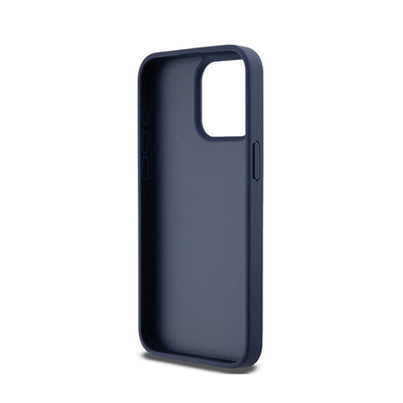 DKNY Leather Mono Stripe & Metal Logo - Etui iPhone 15 Pro Max (niebieski) (DKHCP15XPRTHSLB)
