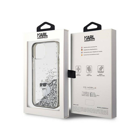 Karl Lagerfeld Liquid Glitter Choupette - Etui iPhone 15 (przezroczysty) (KLHCP15SLKCNSK)