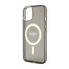Guess Glitter Gold MagSafe - Etui iPhone 14 Plus (Czarny) (GUHMP14MHCMCGK)