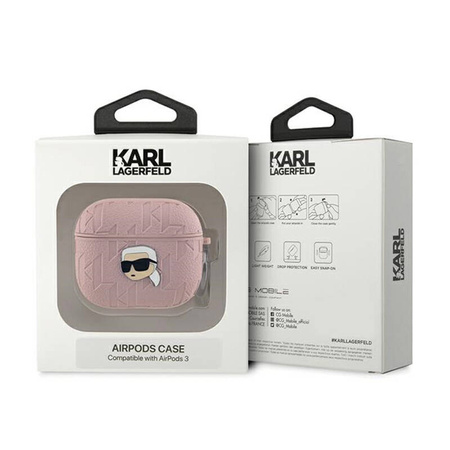 Karl Lagerfeld Monogram Karl Head - Etui AirPods 3 (różowy) (KLA3PGKIPP)