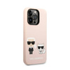 Karl Lagerfeld Liquid Silicone Karl & Choupette MagSafe - Etui iPhone 14 Pro (różowy) (KLHMP14LSSKCI)