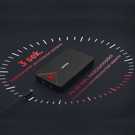Unitek Obudowa dysku SSD M.2 NVMe i SATA 10Gbps USB (S1229CBK01)