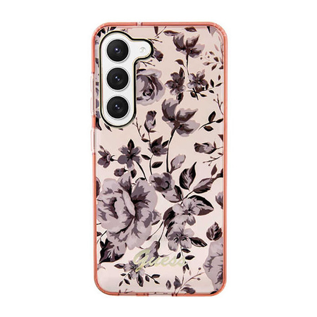 Guess Flower Collection - Etui Samsung Galaxy S23+ (różowy) (GUHCS23MHCFWSP)