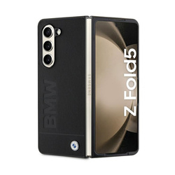 BMW Signature Logo Imprint - Etui Samsung Galaxy Z Fold 5 (czarny) (BMHCZFD5SLLBK)