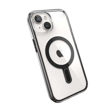 Speck Presidio Perfect-Clear ClickLock & Magsafe - Etui iPhone 15 / iPhone 14 / iPhone 13 (Clear / Frosted Black / Slate Grey) (150441-3233)