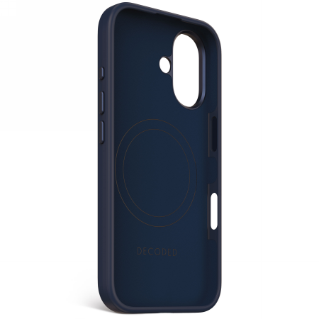 Decoded AntiMicrobial Silicone Backcover - silikonowa obudowa ochronna do iPhone 16 kompatybilna z MagSafe (blue print) (D25IPO16BCS9BT)