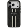 Guess 4G Printed Stripes MagSafe - Etui iPhone 17 Pro (czarny) (GUHMP17LP4RPSK)