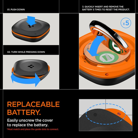 Spigen TagMe Bluetooth Tracker - Lokalizator do kluczy, plecaka, torby Apple Find My (Czarny) (AHP07580)