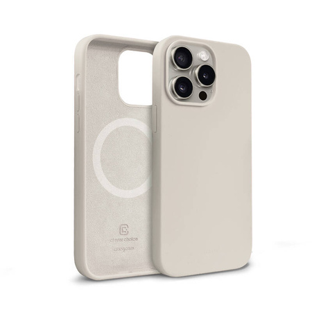 Crong Color Cover Magnetic - Etui iPhone 15 Pro MagSafe (kamienny beż) (CRGCOLRMIP1561PSTN)