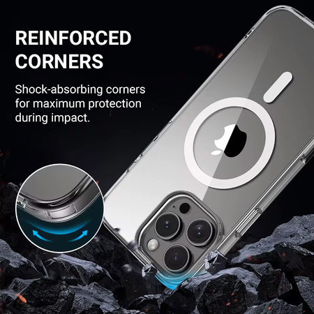 Crong Clear MAG Cover - Etui iPhone 16 Pro MagSafe (przezroczysty) (CRGCLRMIP1663PTRS)