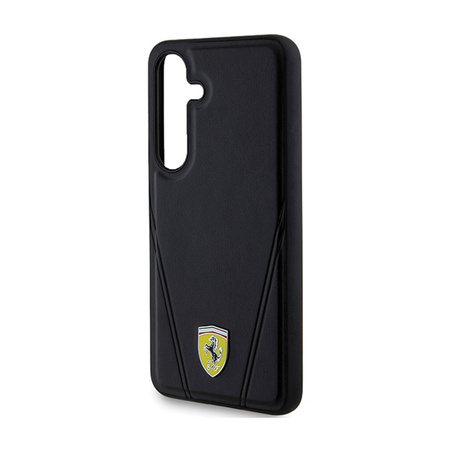 Ferrari Hot Stamp V Lines MagSafe - Etui Samsung Galaxy S24+ (czarny) (FEHMS24MP3BAK)