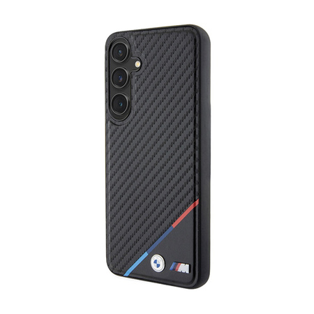 BMW Carbon Tricolor Line MagSafe - Etui Samsung Galaxy S24 (czarny) (BMHMS24S23PUDTK)