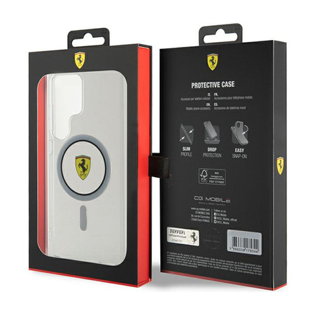 Ferrari IML Transp Inner Circle Line MagSafe - Etui Samsung Galaxy S24 Ultra (przezroczysty) (FEHMS24LU3CLK)