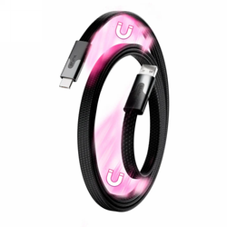 Statik MagStack Slim - kabel USB-A - USB-C 1m, w nylonowym oplocie, płaski, zwijany magnetycznie (black) (PUP-0494-3FT-AC-BLK)