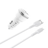 Borofone - ładowarka samochodowa 2x USB kabel Lightning w zestawie, biały (BFO-BZ13-L-W)