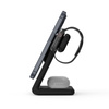 Crong MagSpot Pivot Stand - Ładowarka bezprzewodowa 3w1 z MagSafe do iPhone, Apple Watch i AirPods (czarny) (CRG-MSPS-BLK)