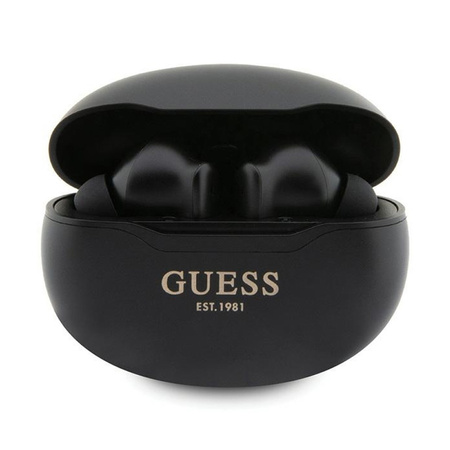 Guess True Wireless Classic EST BT5.3 - Słuchawki TWS + etui ładujące (czarny) (GUTWST50EK)