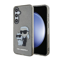 Karl Lagerfeld IML Glitter Karl & Choupette - Etui Samsung Galaxy S24+ (czarny) (KLHCS24MHNKCTGK)