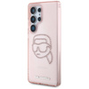 Karl Lagerfeld Rhinestones Karl Head Logo - Etui Samsung Galaxy S25 Ultra (różowy) (KLHCS25LHKHDCELP)