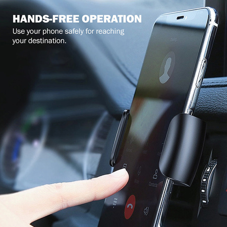 Crong Universal Smart Car Holder – Uniwersalny uchwyt samochodowy do telefonu 4"-6,5” (czarny) (CRG-CH2-BLK)