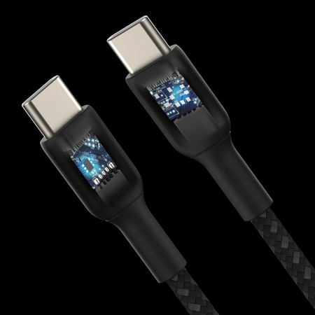 Belkin Kabel USB C na USB C 60W oplot, czarny 0,15m (CAB004BT0MBK)