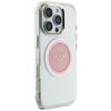 Guess IML Metal Colored Circle Classic Logo MagSafe - Etui do iPhone 16 Pro Max (różowy) (GUHMP16XHTDRCEDP)