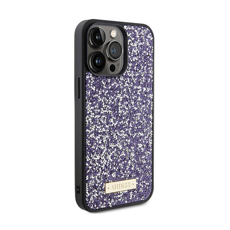 Guess Rhinestone Metal Logo - Etui iPhone 15 Pro (różowy) (GUHCP15LPFGSBSP)