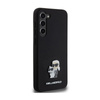 Karl Lagerfeld Silicone Karl & Choupette Metal Pin - Etui Samsung Galaxy S24+ (czarny) (KLHCS24MSMHKCNPK)