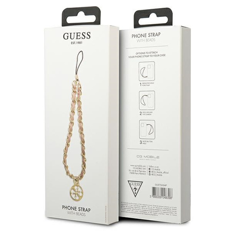 Guess Phone Strap Chain Metal 4G Charms – Zawieszka do telefonu (GUSTSAS4P)