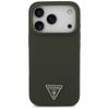 Guess Silicone Triangle Logo MagSafe - Etui iPhone 17 Pro (khaki) (GUHMP17LSCTRLMA)