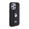 Karl Lagerfeld Gripstand Saffiano Choupette Pins - Etui iPhone 15 Pro Max (czarny) (KLHCP15XGSACHPK)