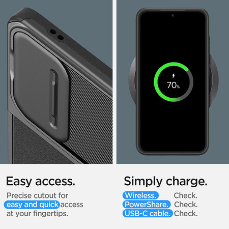 Spigen Optik Armor - Etui do Samsung Galaxy S24 (Czarny) (ACS07363)