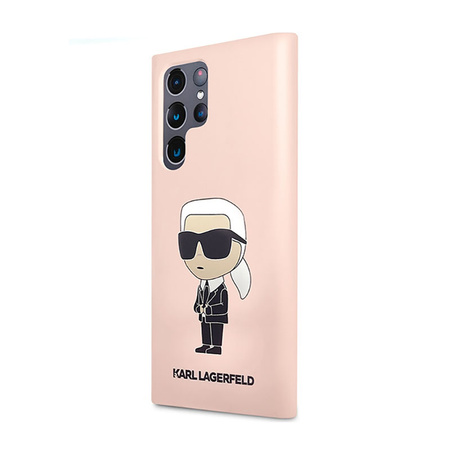 Karl Lagerfeld Silicone NFT Ikonik - Etui Samsung Galaxy S23 Ultra (różowy) (KLHCS23LSNIKBCP)