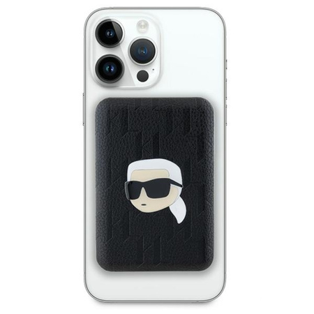 Karl Lagerfeld Karl Head Pin MagSafe - Power Bank indukcyjny 5000 mAh 15W (czarny) (KLPB5FPGKSKIHK)