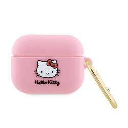 Hello Kitty Silicone 3D Kitty Head - Etui AirPods Pro (różowy) (HKAP3DKHSP)