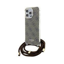 Guess Crossbody Cord 4G Print - Etui iPhone 15 Pro Max (brązowy) (GUHCP15XHC4SEW)