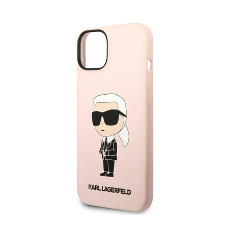 Karl Lagerfeld Silicone NFT Ikonik - Etui iPhone 14 Plus (różowy) (KLHCP14MSNIKBCP)
