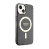 Guess Glitter Gold MagSafe - Etui iPhone 14 Plus (Czarny) (GUHMP14MHCMCGK)