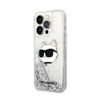Karl Lagerfeld Liquid Glitter NFT Choupette Head - Etui iPhone 14 Pro Max (srebrny) (KLHCP14XLNCHCS)
