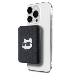 Karl Lagerfeld Choupette Head Pin MagSafe - Power Bank indukcyjny 5000 mAh 15W (czarny) (KLPB5FPGKSCHHK)