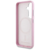 Karl Lagerfeld Saffiano Full Wrapped Elongated Metal Logo MagSafe - Etui do Samsung Galaxy S25+ (różowy) (KLHMS25MPSAFWMCP)